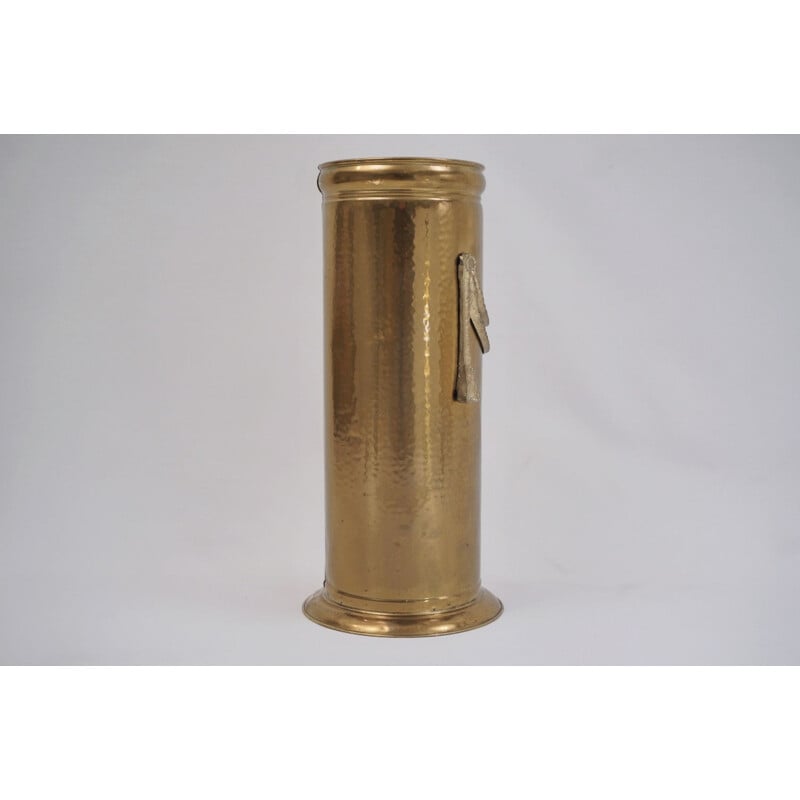 Vintage brass umbrella stand by Peerage, English 1930s