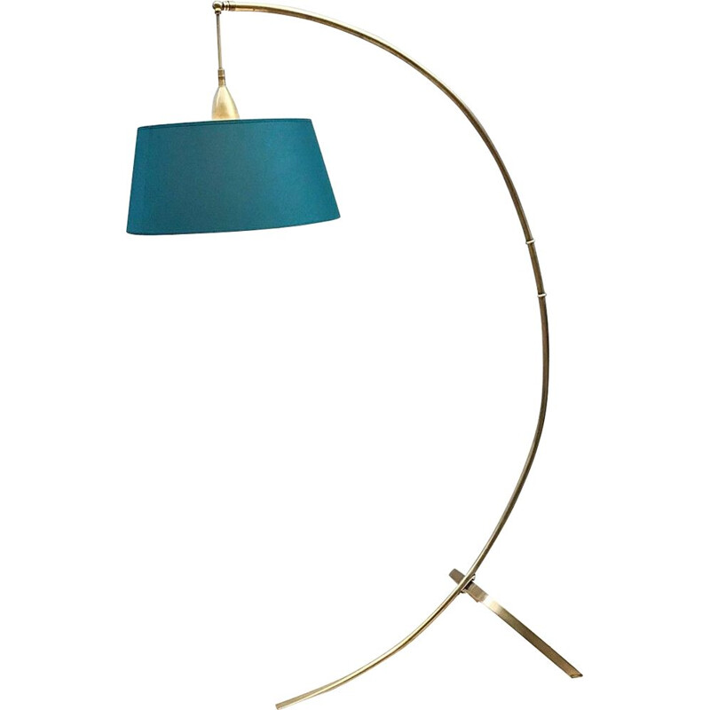 Vintage Arc en Laiton floor lamp by J. T. Kalmar for Kalmar, 1950