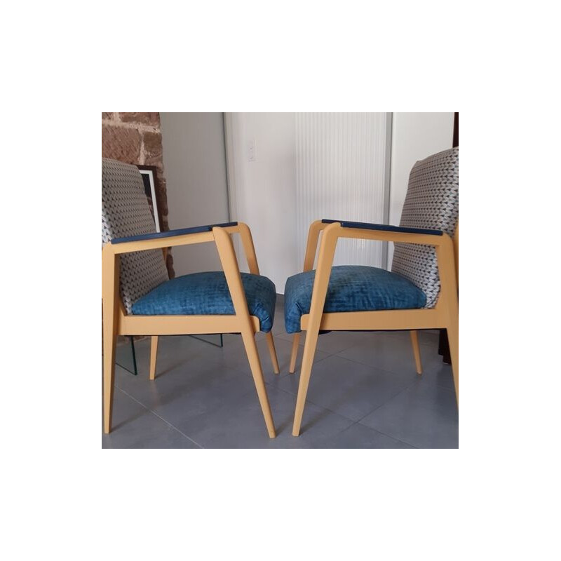 Paar vintage scandinavische cocktail fauteuils 1950