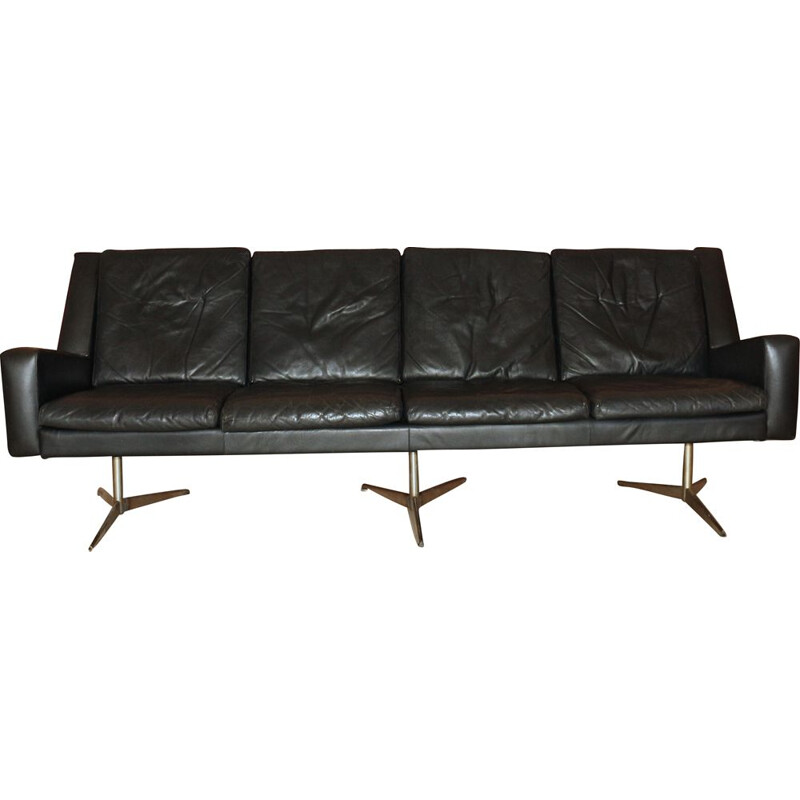 Mid-Century Leather Sofa from Skjold Sørensen, Danish 1960s