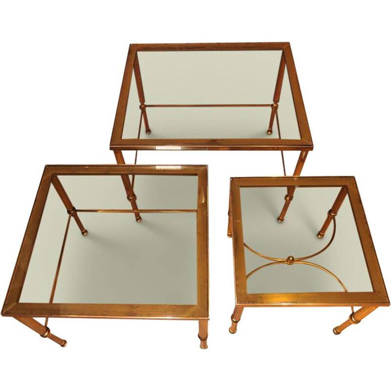 Tables gigogne vintage de la Maison Charles pour la Maison Jansen, 1960