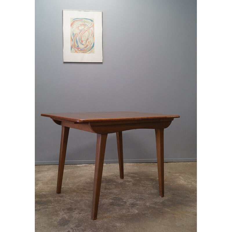 Scandinavian table in teak and ash wood - 1950s