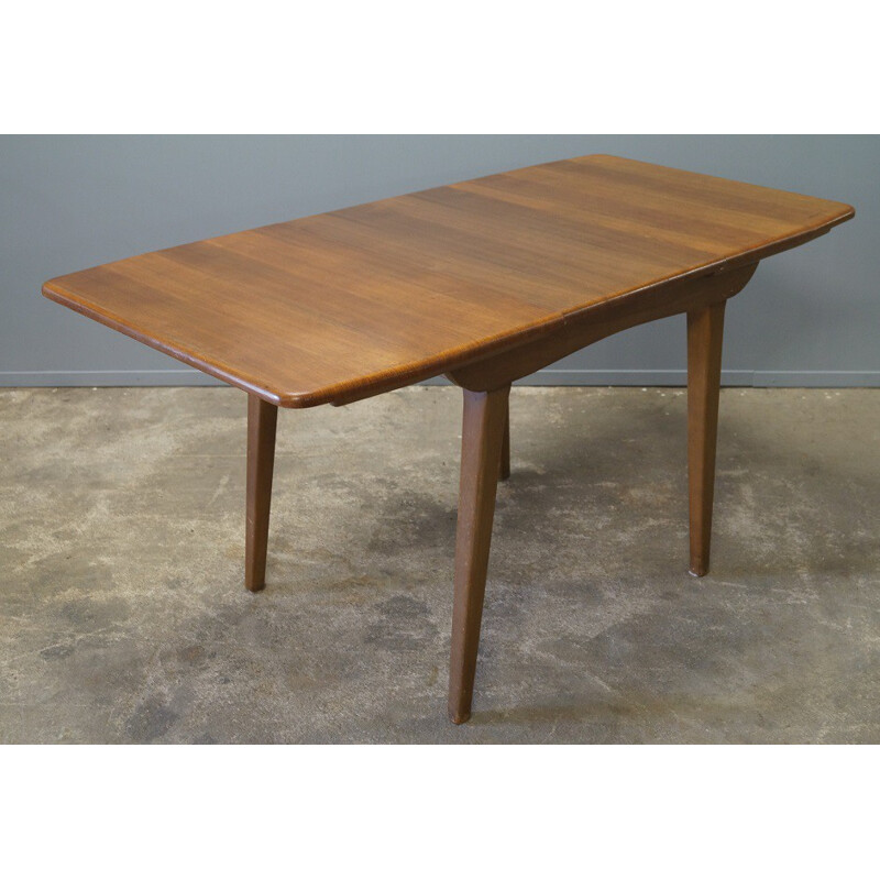 Scandinavian table in teak and ash wood - 1950s