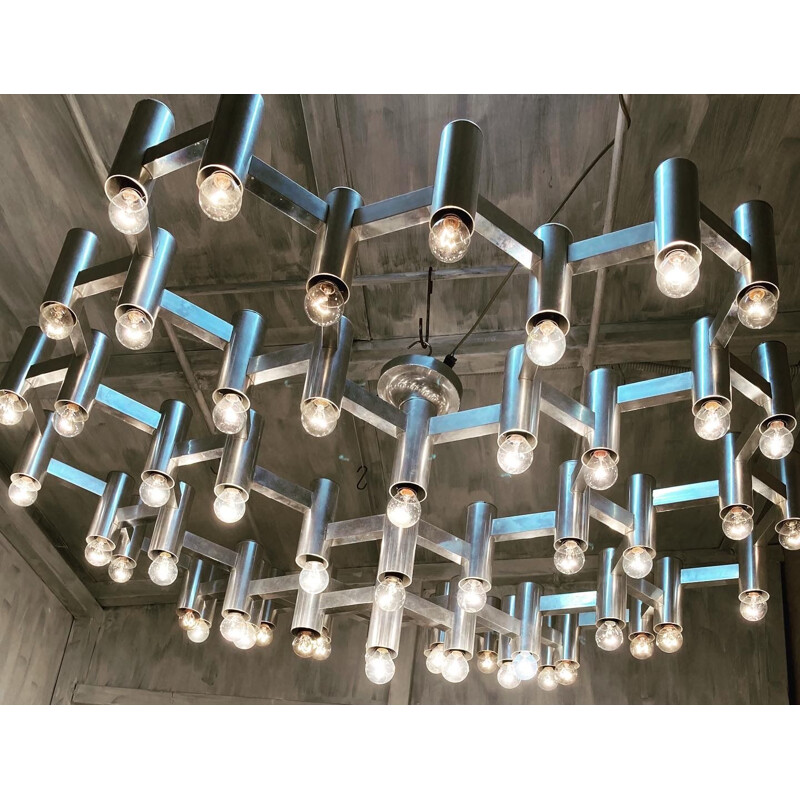 Vintage chandelier Sciolari XXL 55 lights,1960s