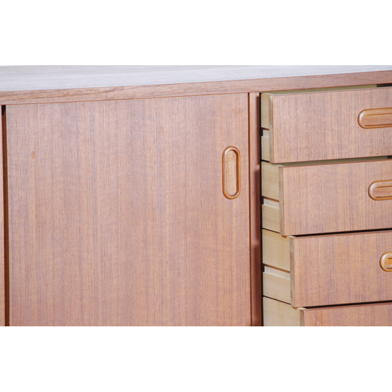 Mid century teak sideboard with four drawers -1950s