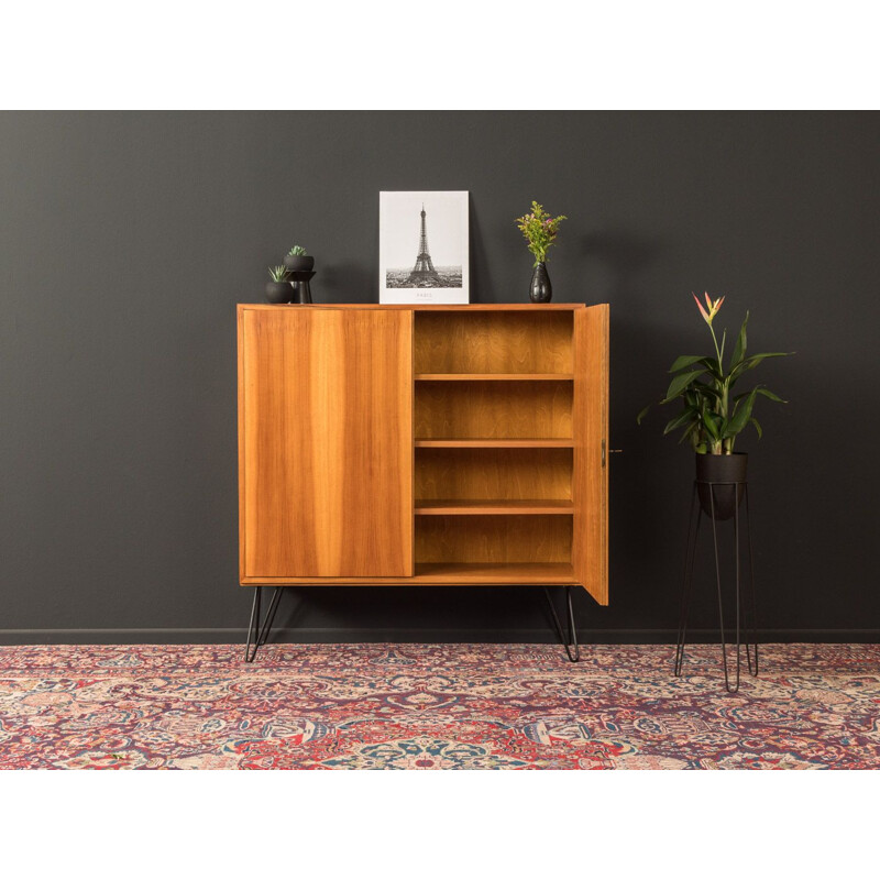 Vintage walnut veneer chest of drawers 1960