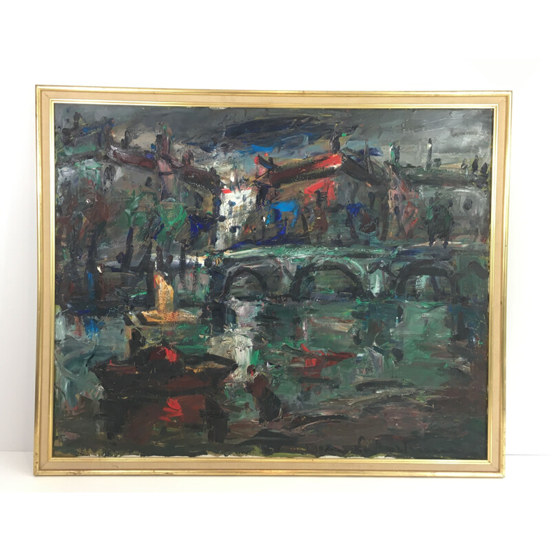 Vintage oil on canvas, 1960