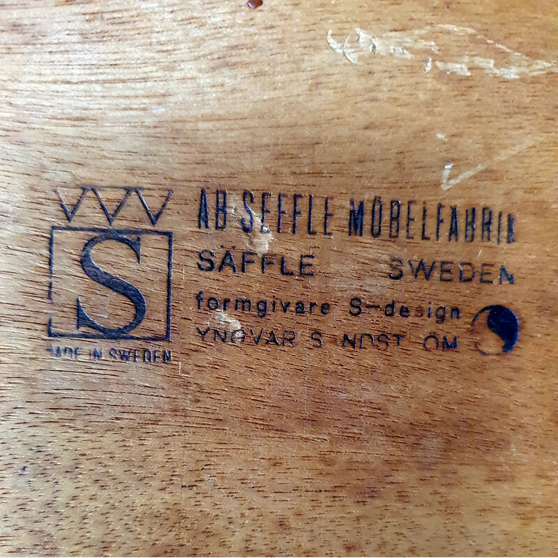 Vintage Coffee Table by Yngvar Sandström For Ab Seffle Mobelfabrik Teak 1960