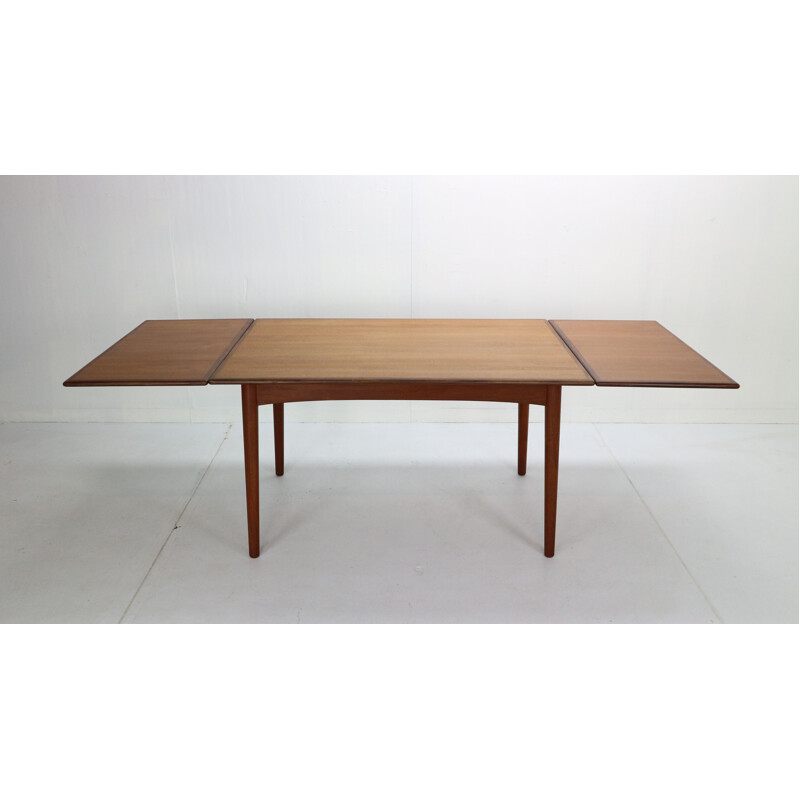 Vintage Extendable Teak Dining Table Danish 1960