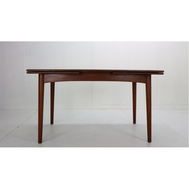 Vintage Extendable Teak Dining Table Danish 1960