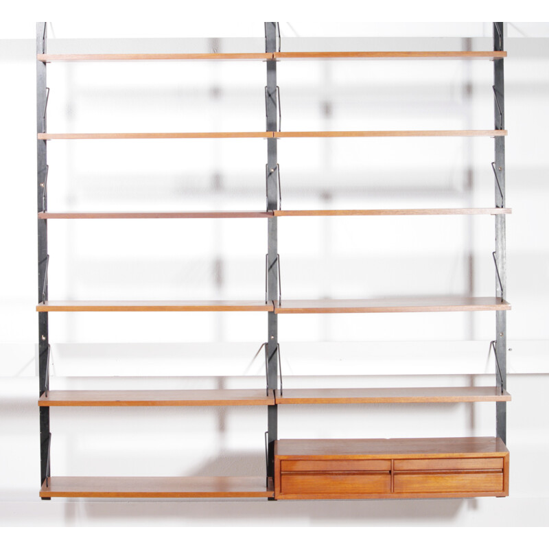 Mid-century Royal System teak wall system, Poul CADOVIUS - 1950s