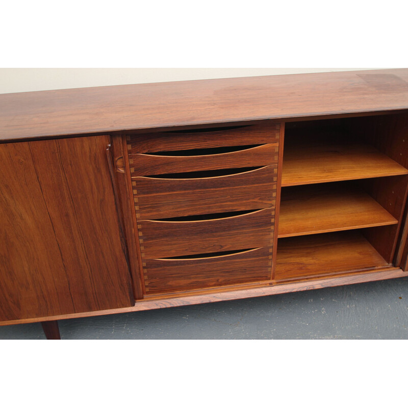 Vintage sideboard rosewood, Henry Rosengren Hansen 1960s