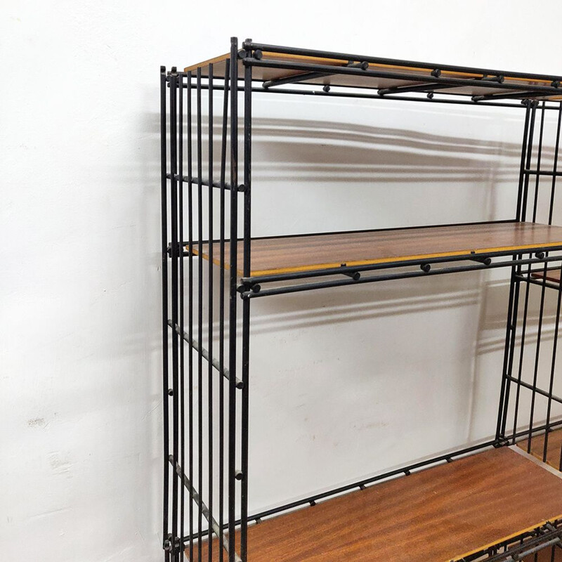 Vintage Multistrux Iron Modular Shelving Unit by Multimueble, Spain, 1960s