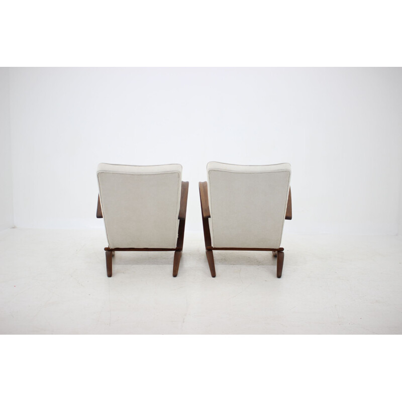 Paire de fauteuils Vintage H-256 Jindrich Halabala 1950