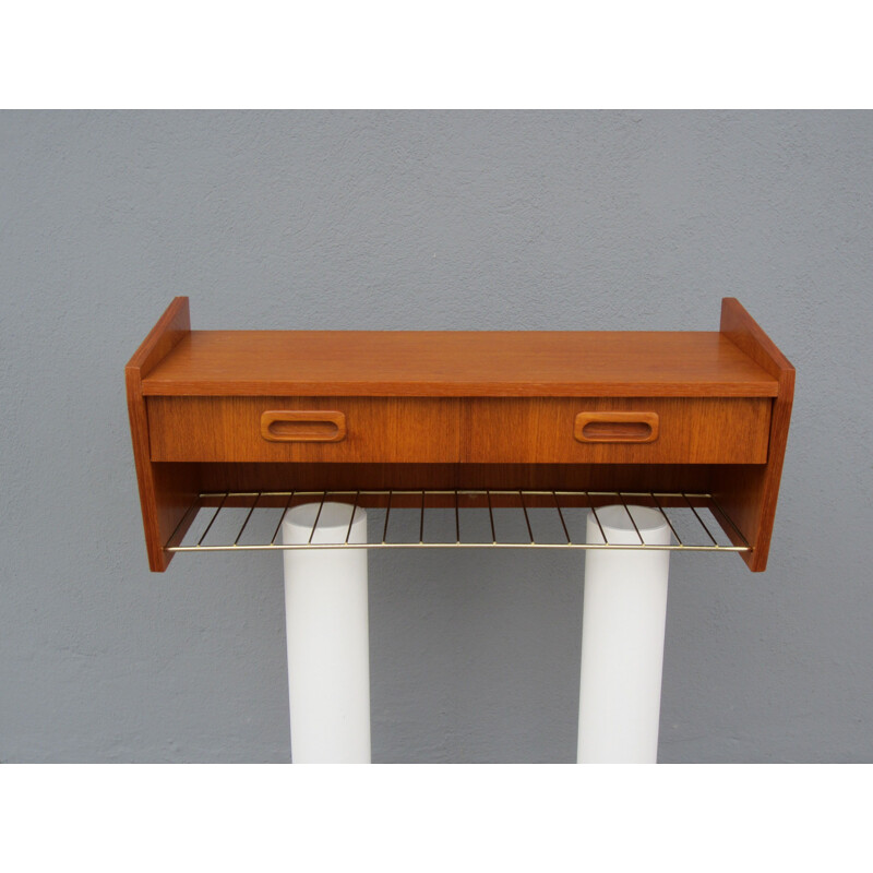 Vintage teak wall shelf Scandinavian