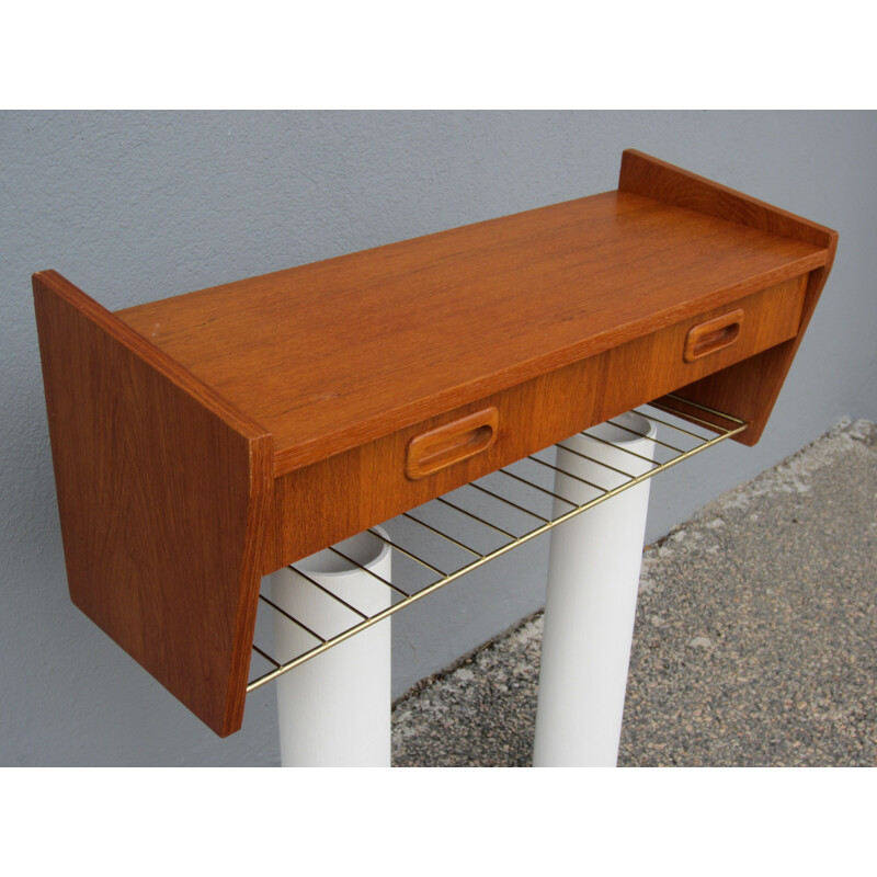 Vintage teak wall shelf Scandinavian