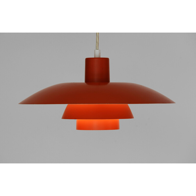 Vintage Orange pendant light PH 43 by Poul Henningsen for Louis Poulsen. Denmark 1970s