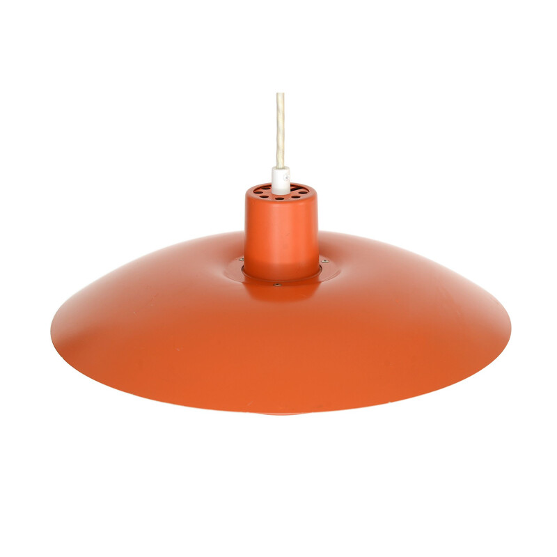 Suspension vintage orange PH 43 par Poul Henningsen pour Louis Poulsen. Danemark 1970