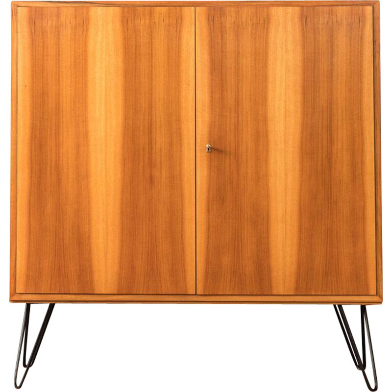 Vintage walnut veneer chest of drawers 1960