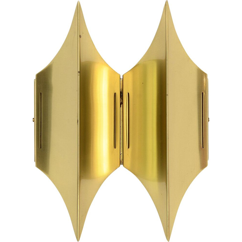 Vintage double wall lightsconce 'Gothic II' by Bent Karlby for Lyfa. Denmark 1960s