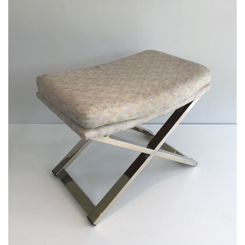 Tabouret vintage en Chrome 1970