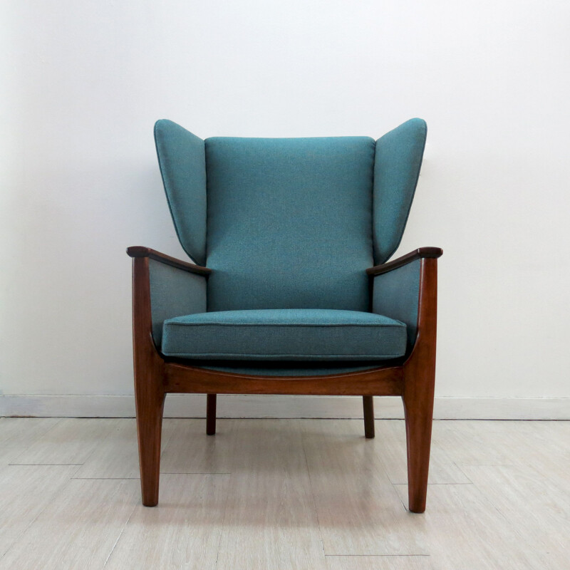 Vintage Teak Wingback Armchair from Parker Knoll, 1960s 