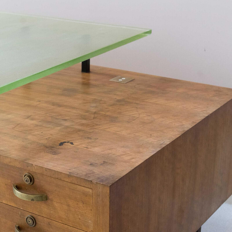 Vintage executive rosewood desk, 1950