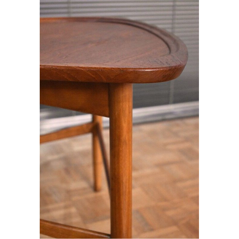 Vintage Teak & Beech Side Table For Jason Mobler Kurt Ostervig