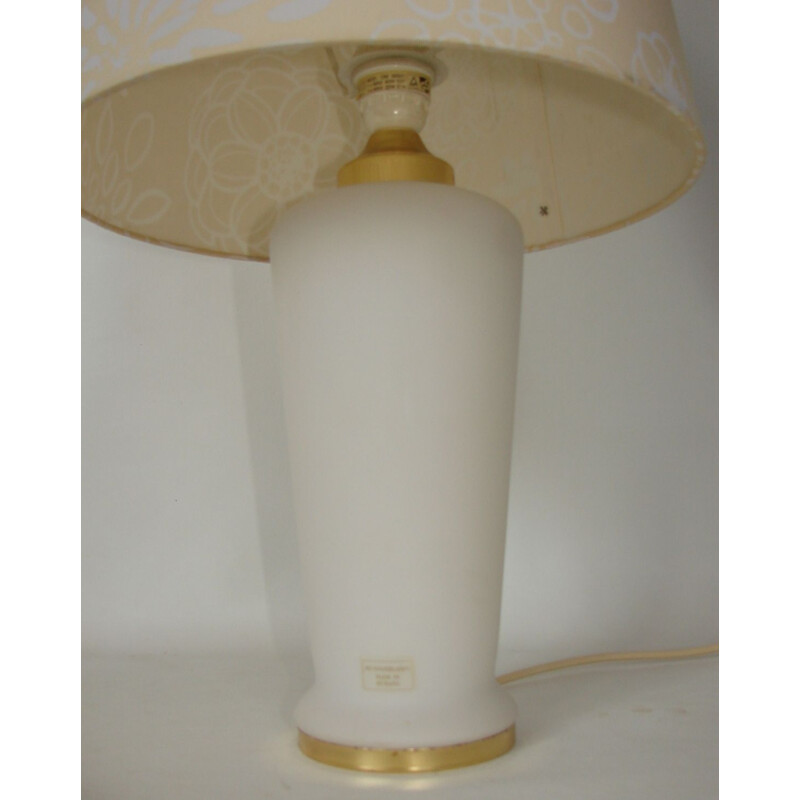 Lampe vintage en verre de Murano et abat-jour en plastique, 1990