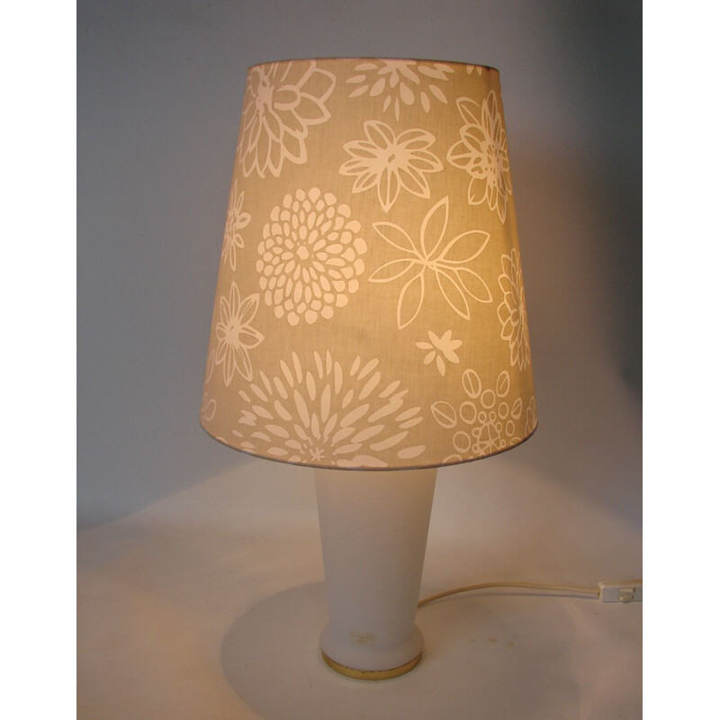 Vintage Murano glass lamp with plastic shade, 1990