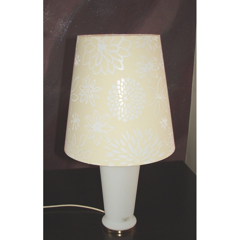 Vintage Murano glass lamp with plastic shade, 1990
