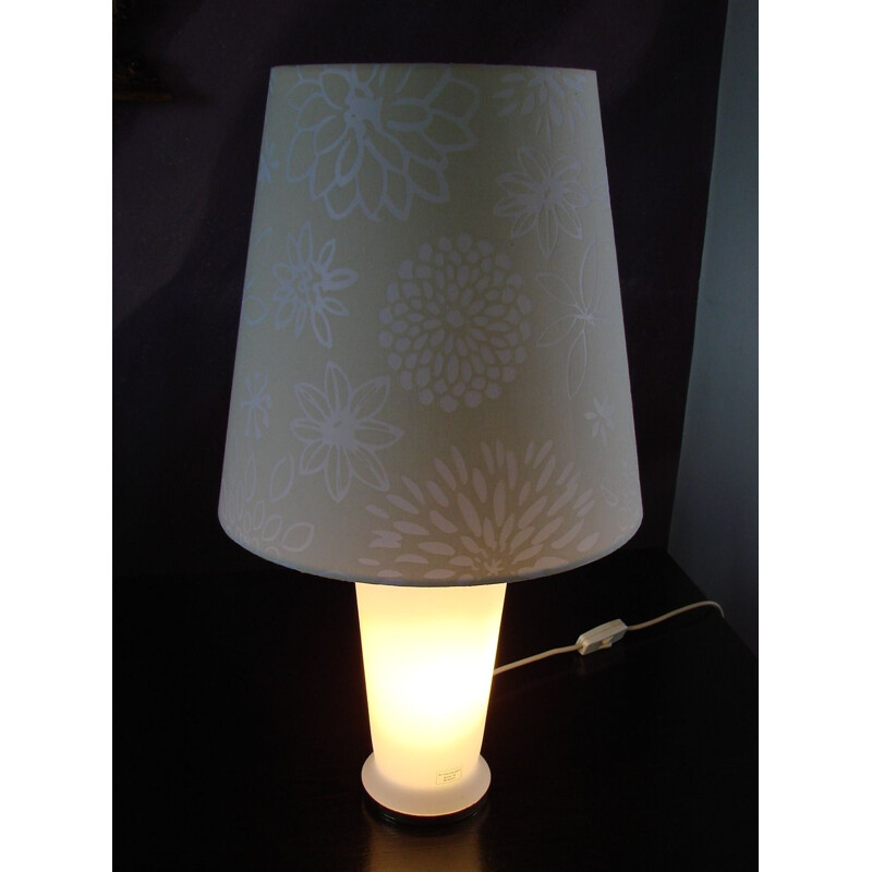 Vintage Murano glass lamp with plastic shade, 1990