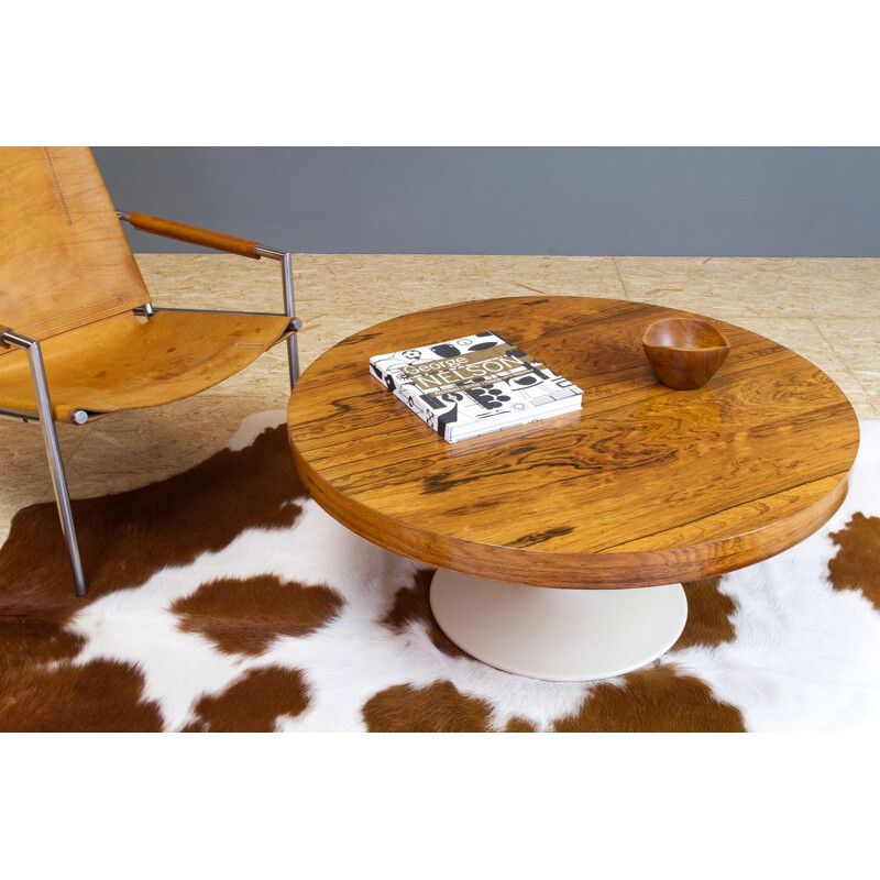 Vintage Solid Rosewood round coffee table American 1960s