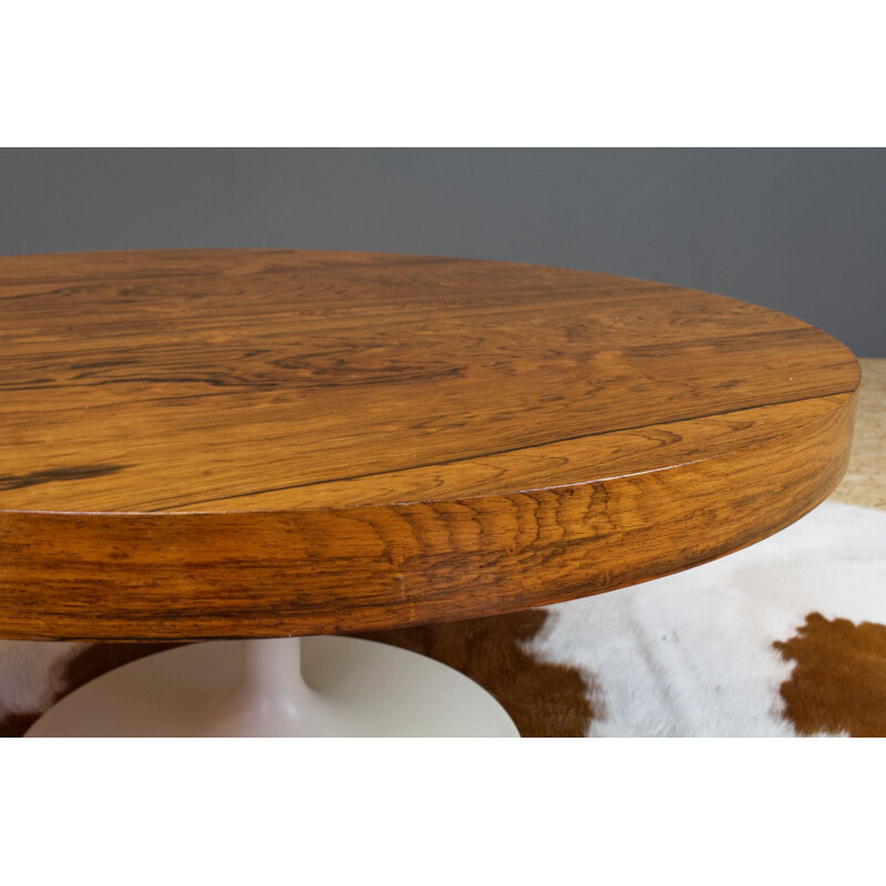 Vintage Solid Rosewood round coffee table American 1960s