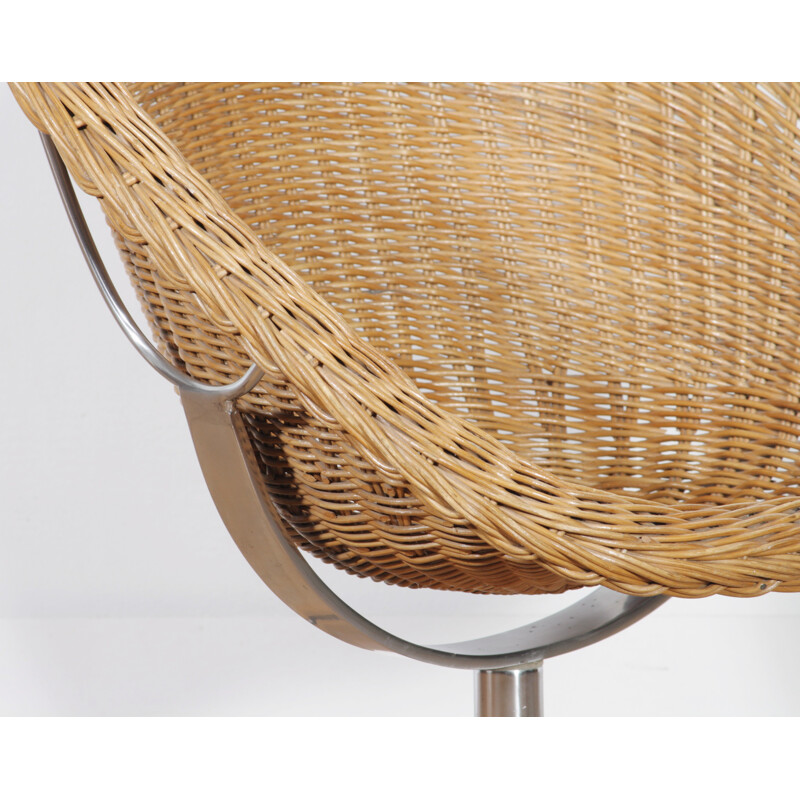 Rohé rattan lounge chair, Dirk VAN SLIEDREGT - 1950s