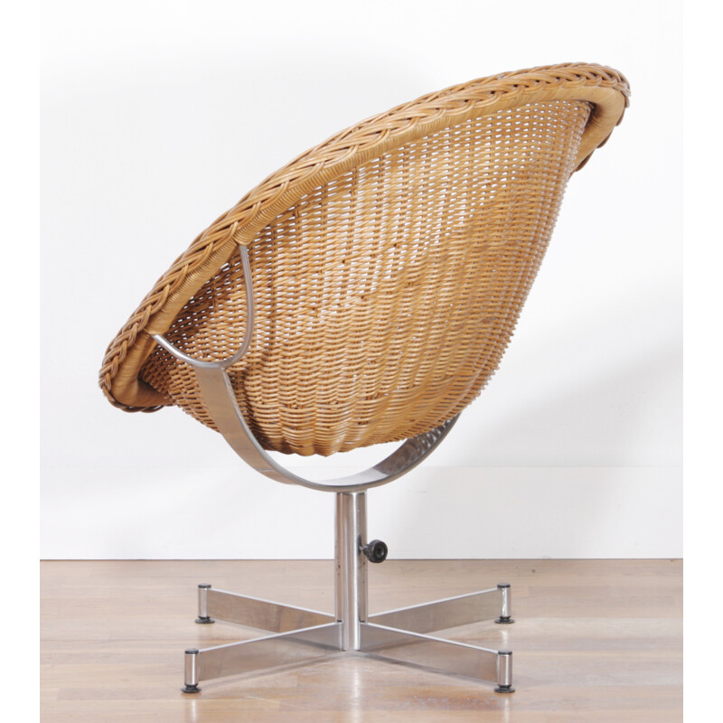 Rohé rattan lounge chair, Dirk VAN SLIEDREGT - 1950s