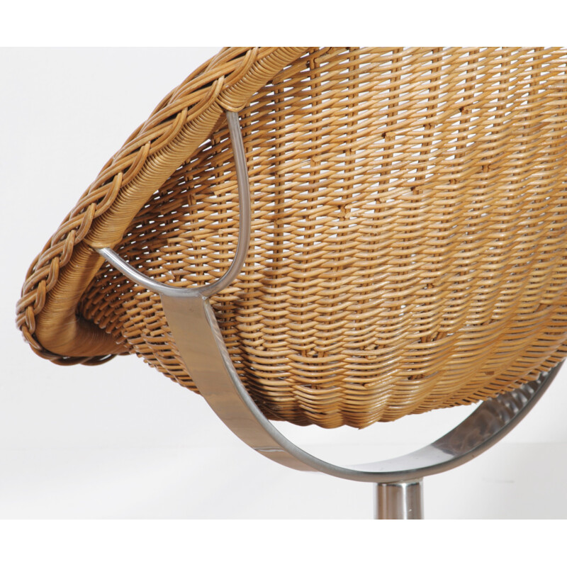 Rohé rattan lounge chair, Dirk VAN SLIEDREGT - 1950s