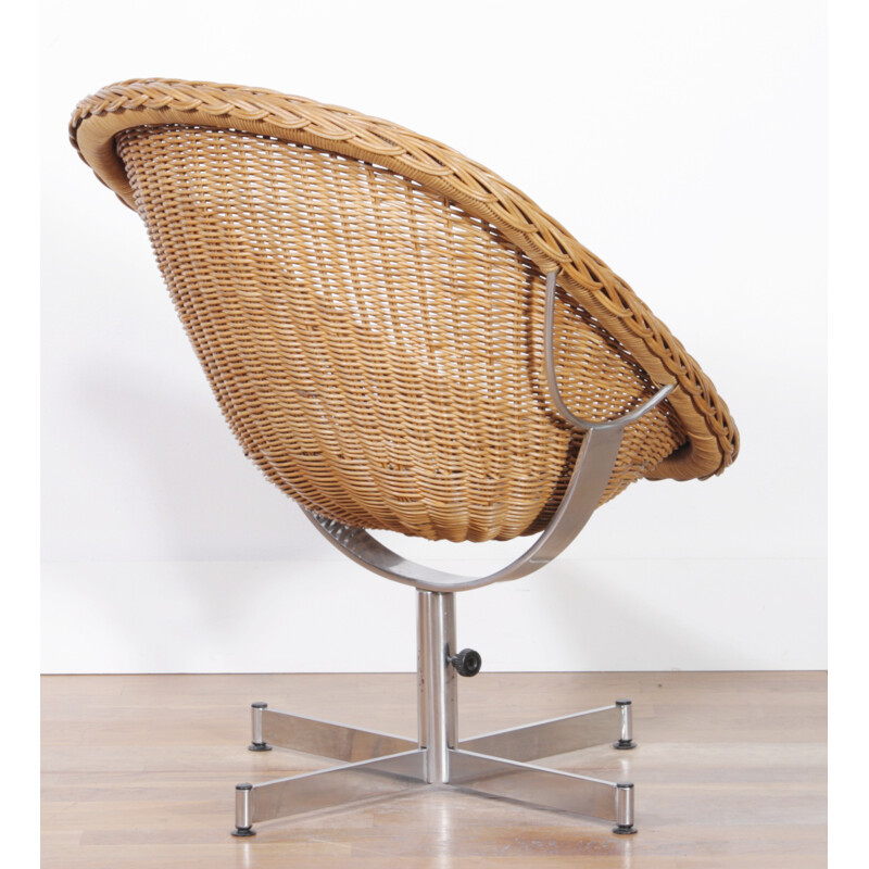 Rohé rattan lounge chair, Dirk VAN SLIEDREGT - 1950s