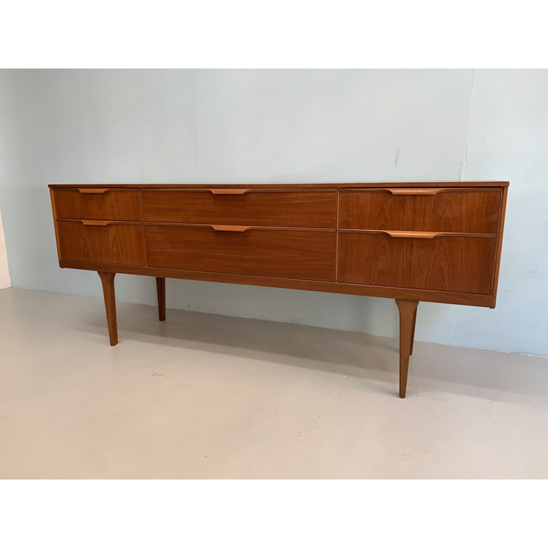 Vintage Austinsuite sideboard with 6 drawers 1960s