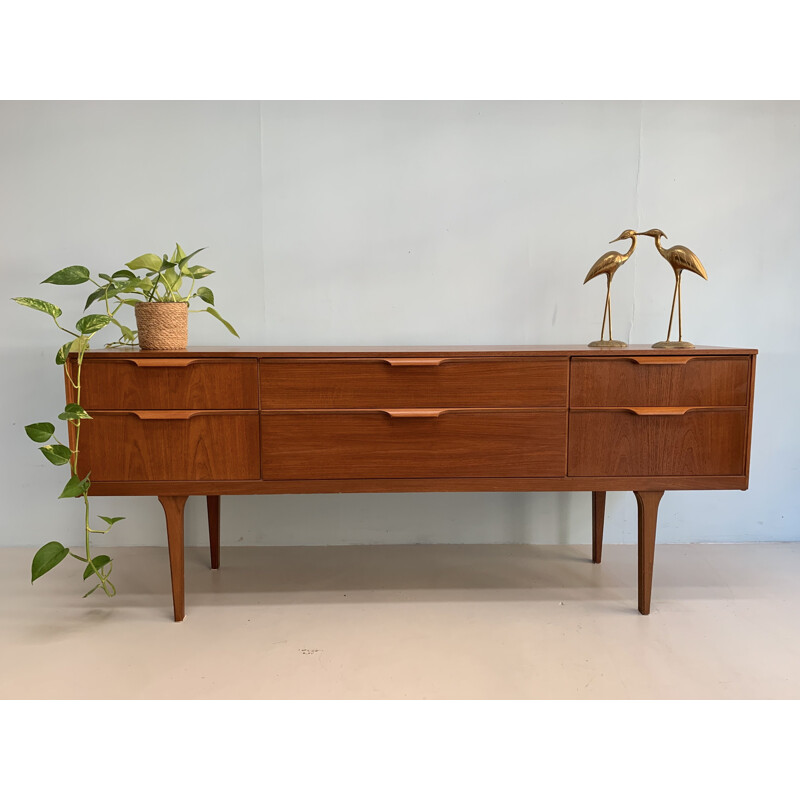 Vintage Austinsuite sideboard with 6 drawers 1960s