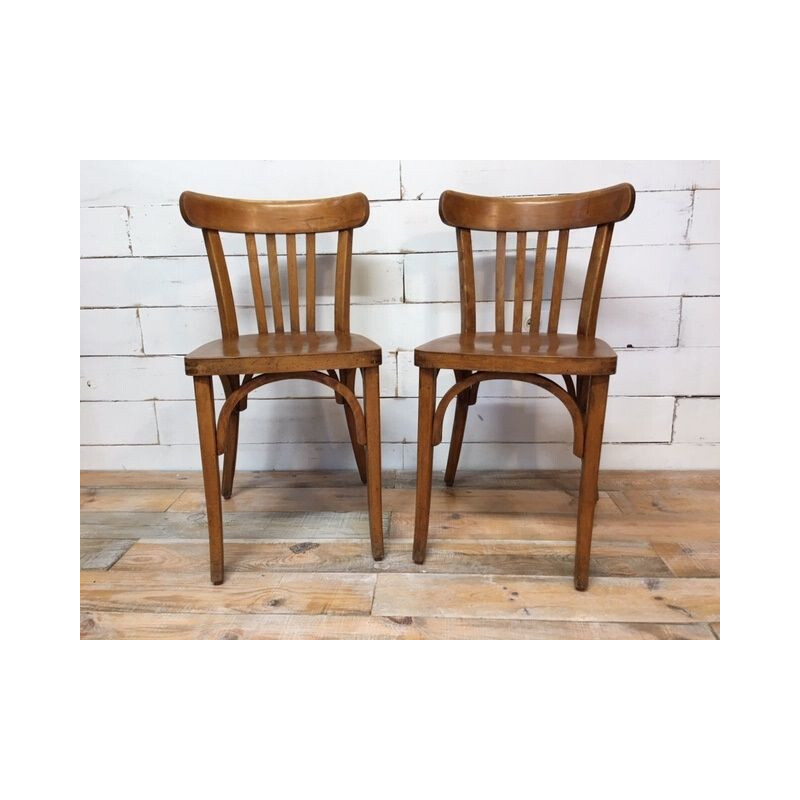 Pair of vintage Luterma 1950 bistro chairs