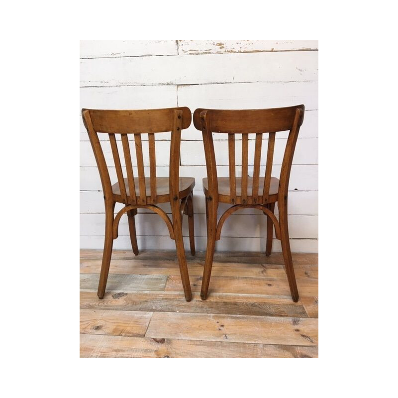 Pair of vintage Luterma 1950 bistro chairs