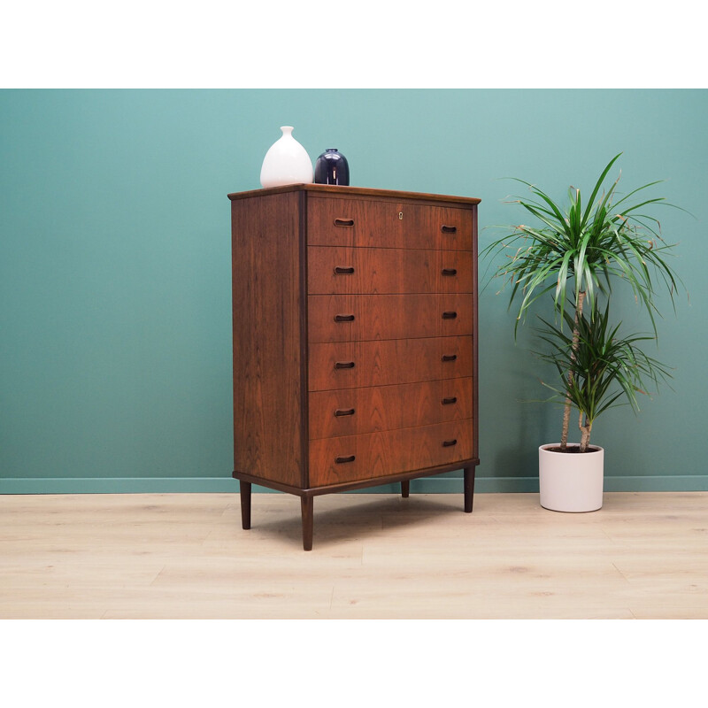 Vintage chest of drawers minimalist Scandinavian teak 1970s