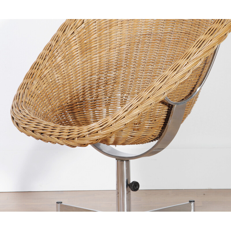 Rohé rattan lounge chair, Dirk VAN SLIEDREGT - 1950s