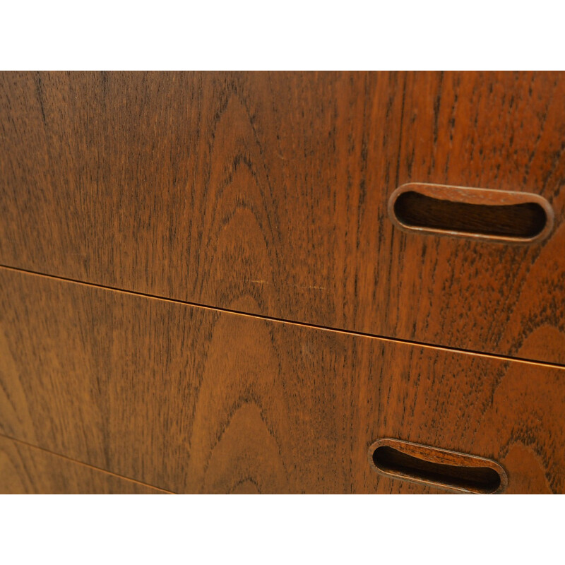 Vintage chest of drawers minimalist Scandinavian teak 1970s