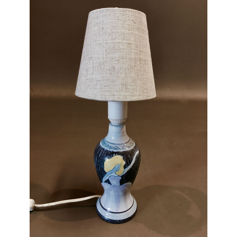 Vintage Scandinavian ceramic lamp 1960