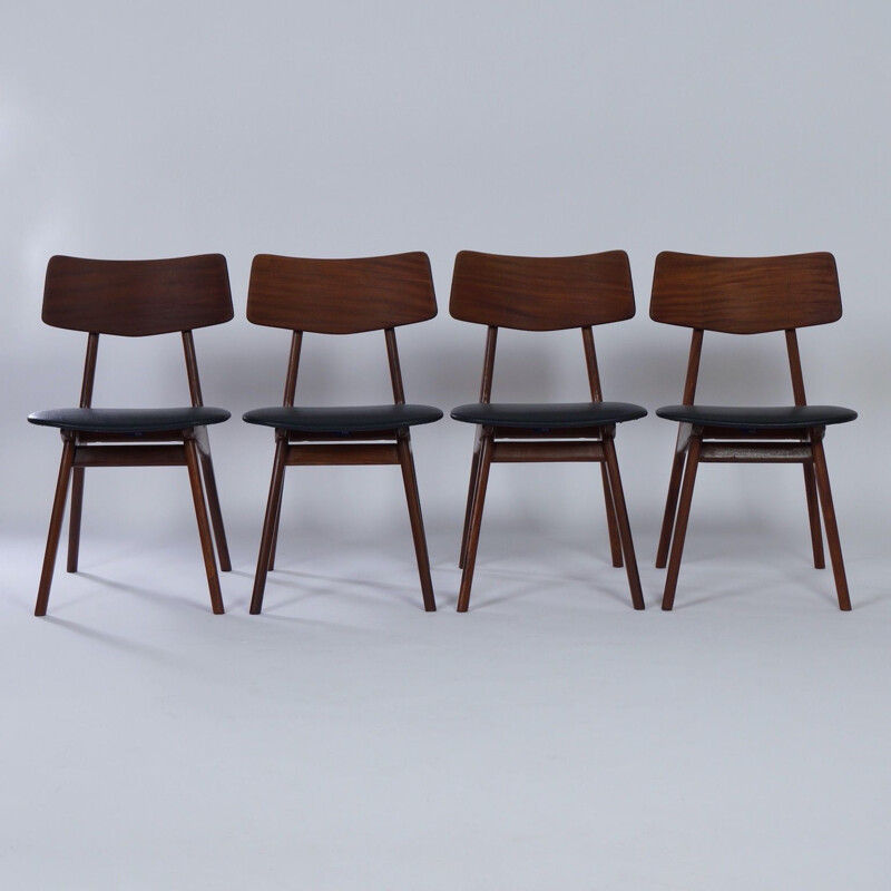Set of 6 Vintage  Dining Chairs by Louis van Teeffelen for Wébé,Stavanger Chairs 1960s