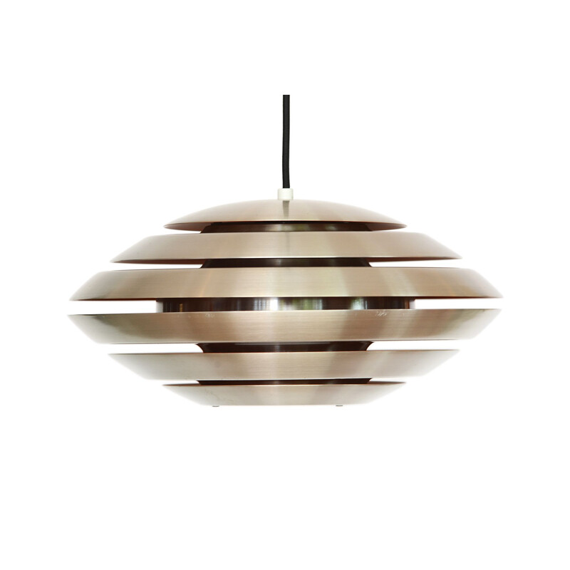 Vintage pendant light Layered aluminum from Jeka Metaltryk. Denmark 1960s