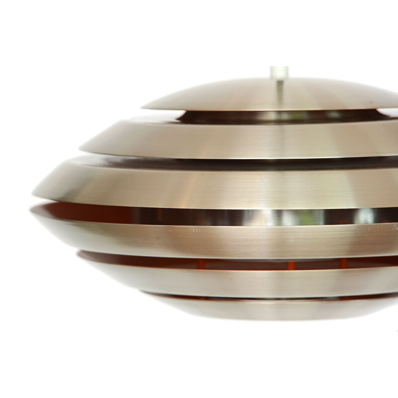 Vintage pendant light Layered aluminum from Jeka Metaltryk. Denmark 1960s