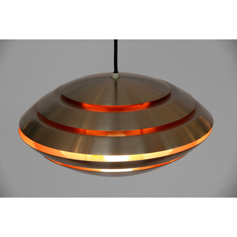 Vintage pendant light Layered aluminum from Jeka Metaltryk. Denmark 1960s